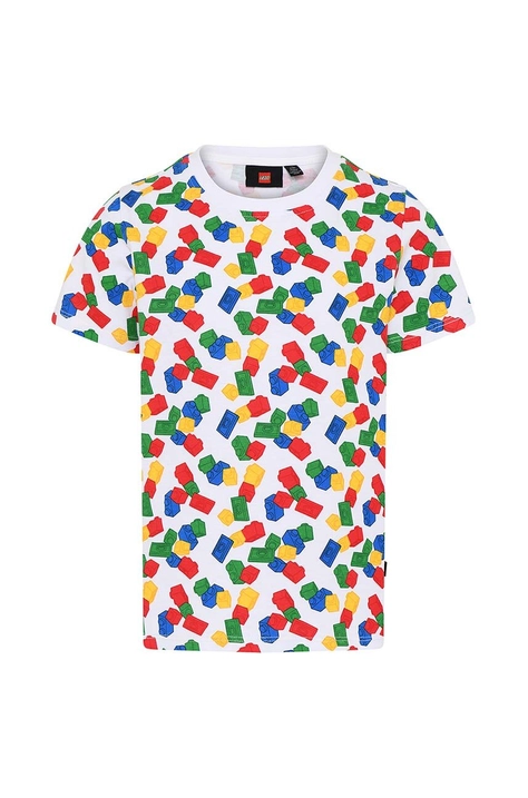 Lego t-shirt dziecięcy kolor czerwony wzorzysty