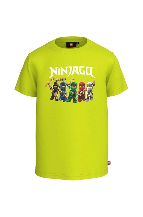 Dječja pamučna majica kratkih rukava Lego x Ninjago boja: zelena