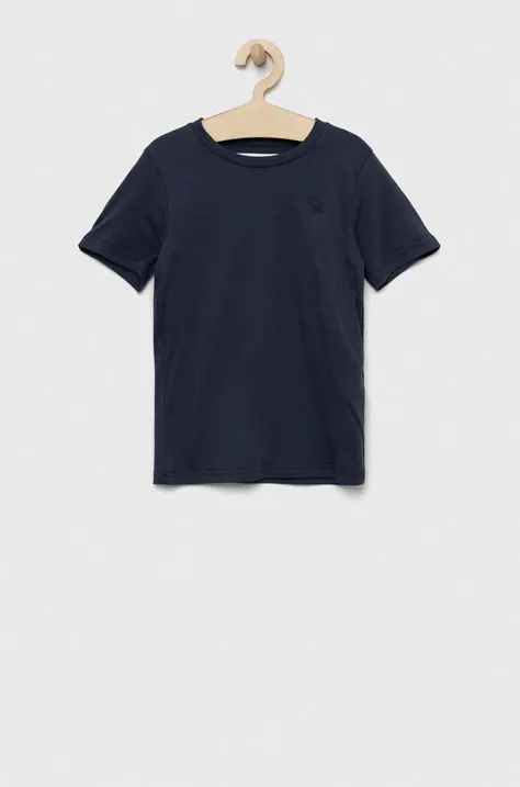 Detské tričko Abercrombie & Fitch tmavomodrá farba, jednofarebný