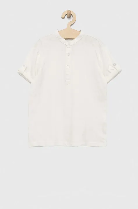 Παιδικό βαμβακερό μπλουζάκι Birba&Trybeyond χρώμα: άσπρο