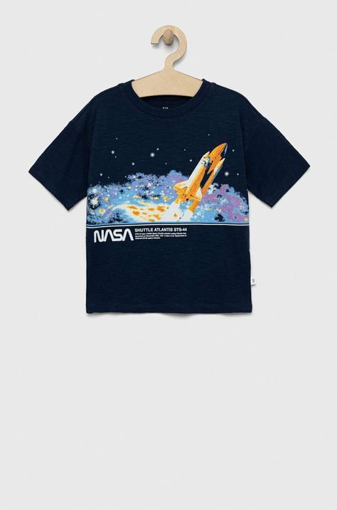 GAP t-shirt bawełniany dziecięcy x NASA