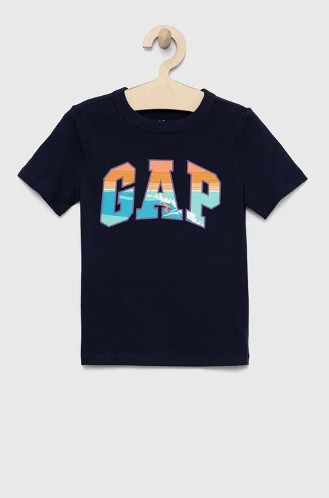 Dječja pamučna majica kratkih rukava GAP