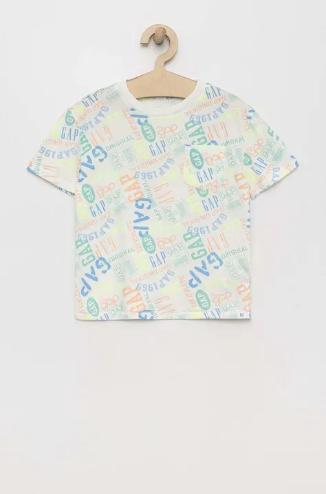 GAP t-shirt bawełniany dziecięcy wzorzysty