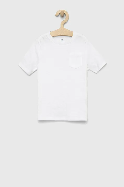 GAP t-shirt bawełniany dziecięcy kolor szary gładki