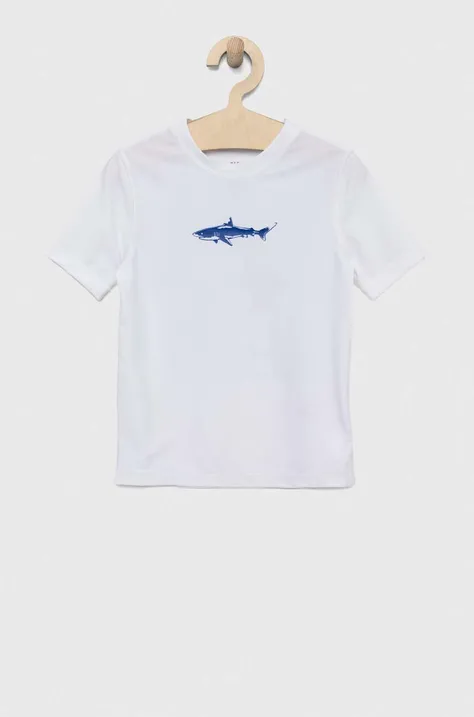 Παιδικό μπλουζάκι GAP χρώμα: άσπρο