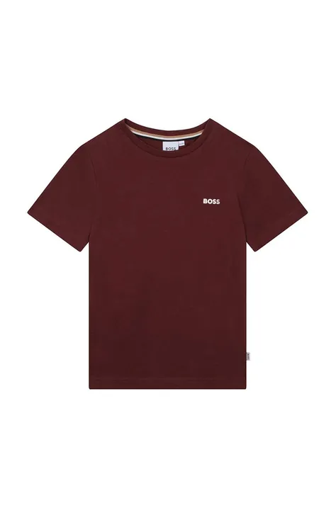 BOSS tricou de bumbac pentru copii neted