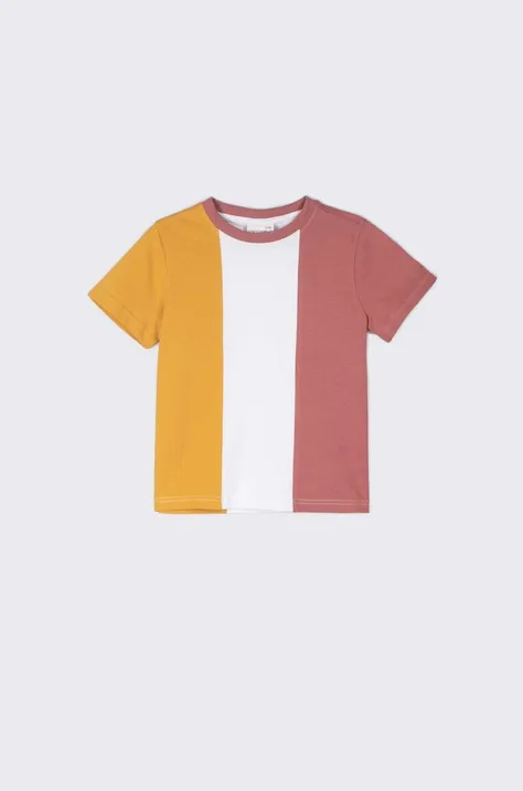Детска памучна тениска Coccodrillo с десен