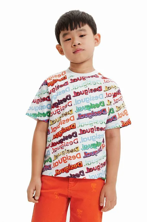 Дитяча бавовняна футболка Desigual візерунок