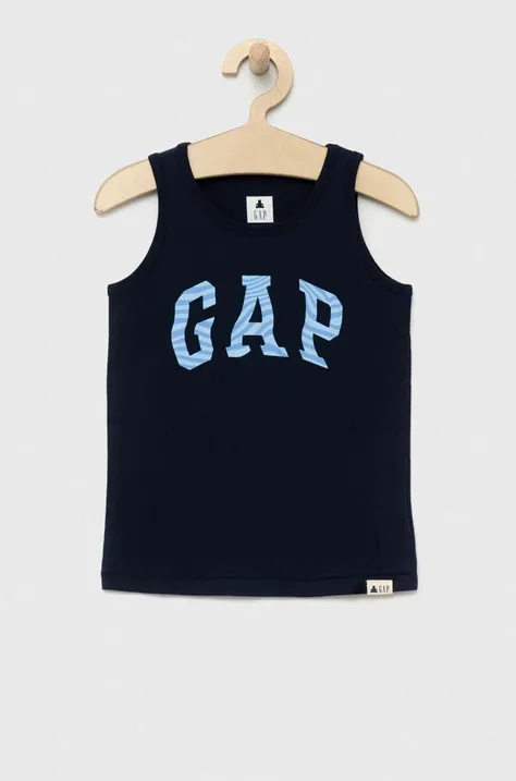 Παιδικό βαμβακερό μπλουζάκι GAP 3-pack χρώμα: τιρκουάζ