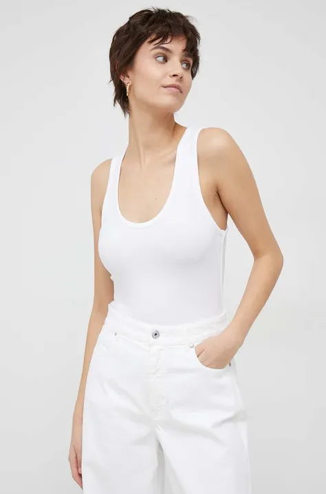 Calvin Klein top damski kolor biały