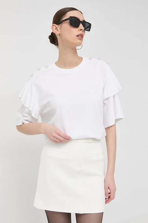 Majica kratkih rukava Custommade za žene, boja: bijela