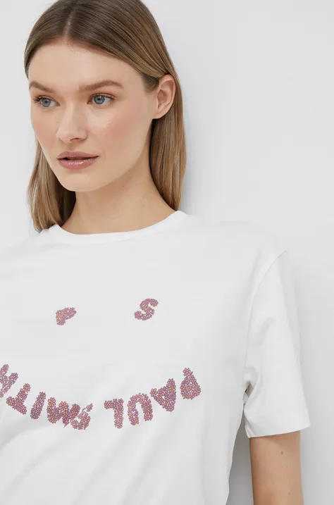 PS Paul Smith t-shirt bawełniany kolor biały