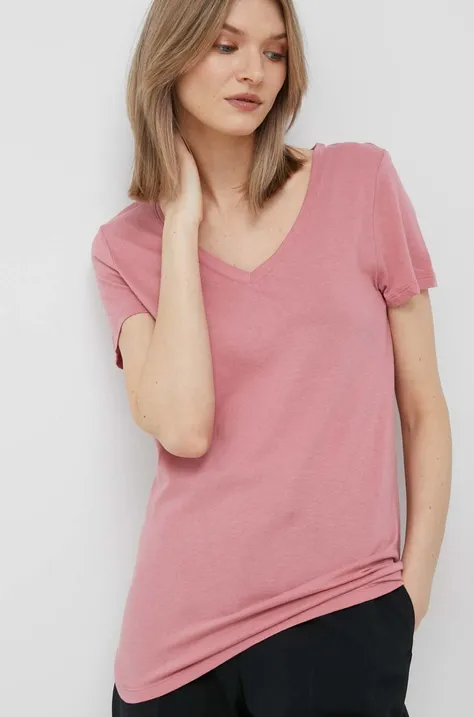 GAP t-shirt damski kolor różowy