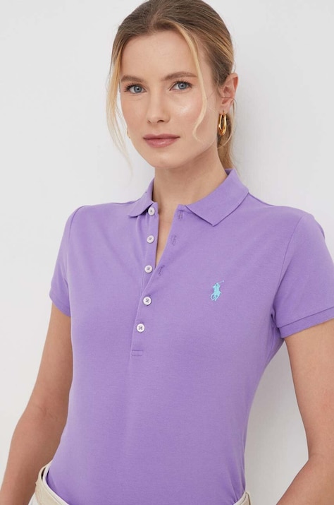 Πόλο Polo Ralph Lauren χρώμα: μοβ