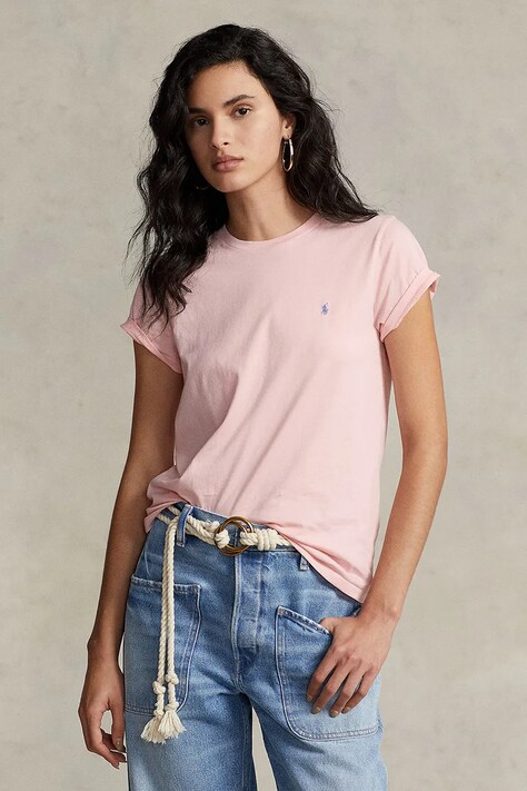 Polo Ralph Lauren cotton t-shirt women’s pink color 211898698