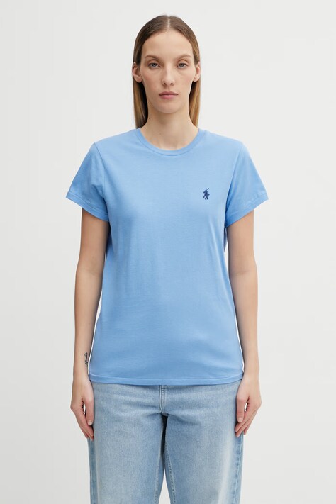 Polo Ralph Lauren cotton t-shirt women’s blue color 211898698