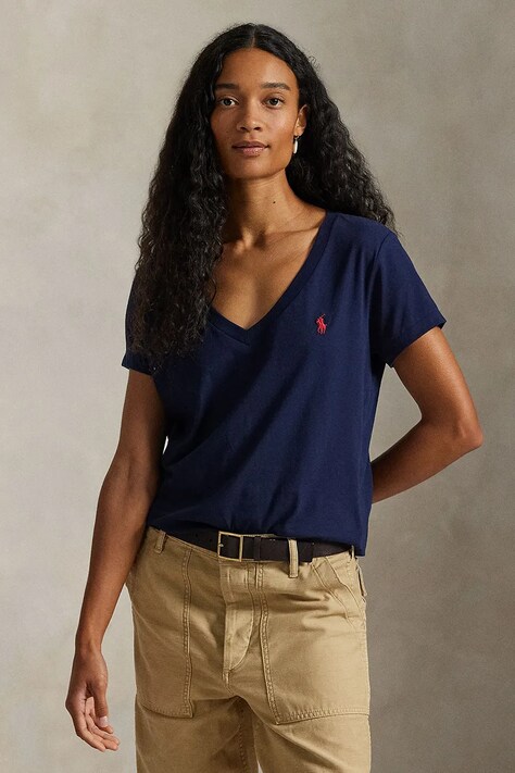 Polo Ralph Lauren t-shirt bawełniany kolor granatowy