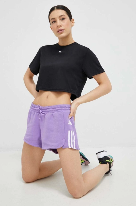 adidas Performance tricou yoga Studio culoarea negru