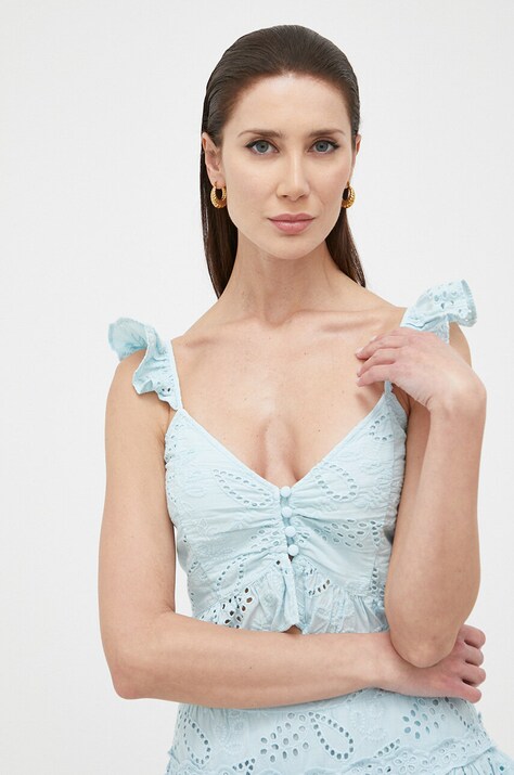 Βαμβακερή μπλούζα Guess