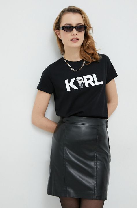Βαμβακερό μπλουζάκι Karl Lagerfeld