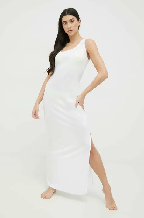 Obleka za na plažo Calvin Klein bela barva