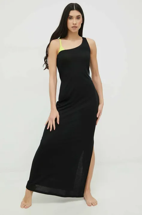 Calvin Klein sukienka plażowa kolor czarny