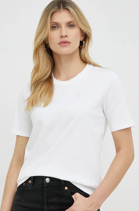 Bavlnené tričko MICHAEL Michael Kors biela farba