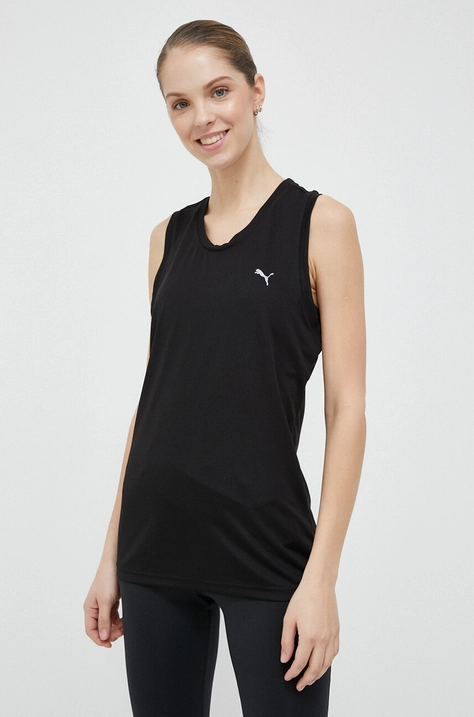 Puma top de antrenament culoarea negru 520309