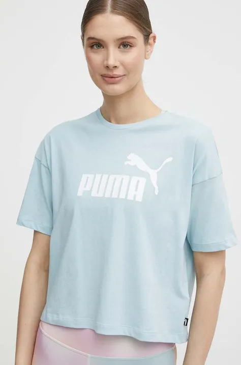 Puma t-shirt damski kolor niebieski