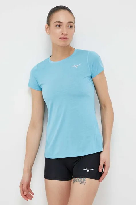 Mizuno t-shirt do biegania Impulse Core kolor niebieski