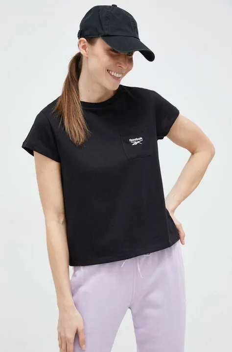 Reebok t-shirt damski kolor czarny