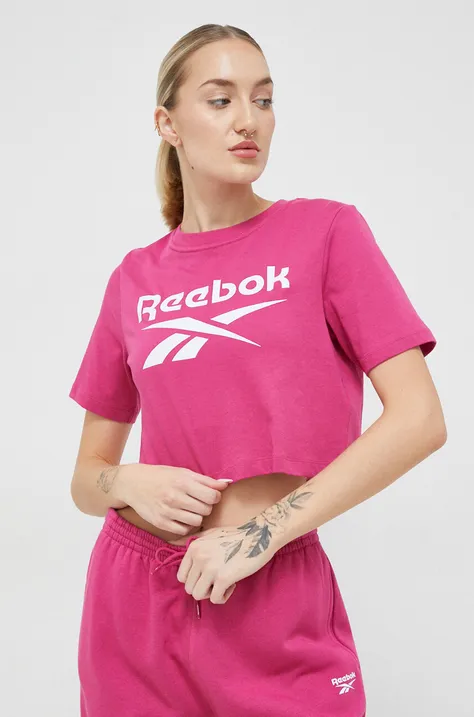 Reebok t-shirt damski kolor różowy