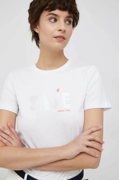 Save The Duck t-shirt bawełniany kolor biały
