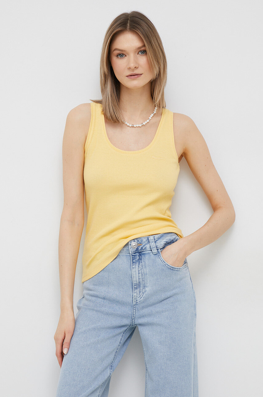 Pepe Jeans top Winona damski kolor żółty