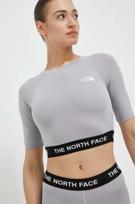 The North Face t-shirt treningowy kolor szary