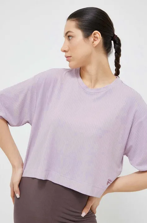 Kratka majica Fila Campione ženska, vijolična barva
