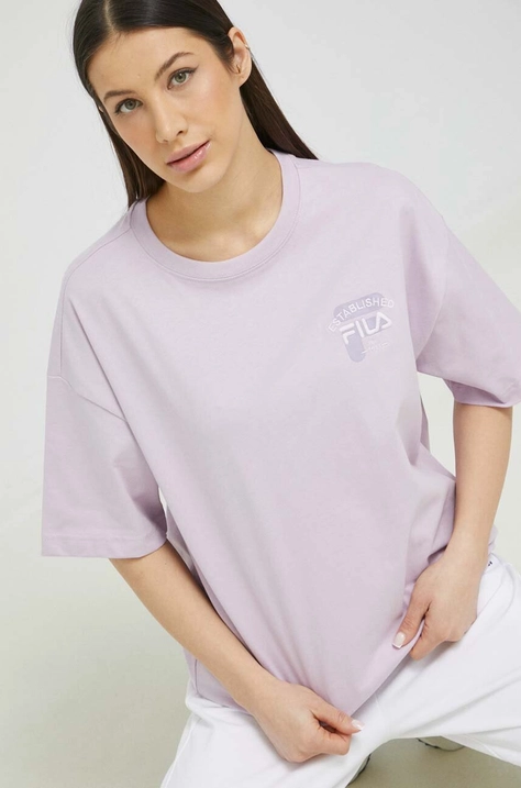 Fila tricou din bumbac culoarea violet