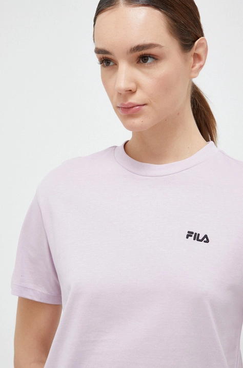 Fila t-shirt bawełniany Biendorf kolor różowy FAW0452