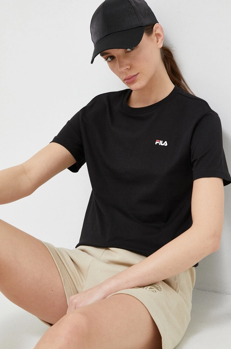 Хлопковая футболка Fila 2 шт цвет чёрный