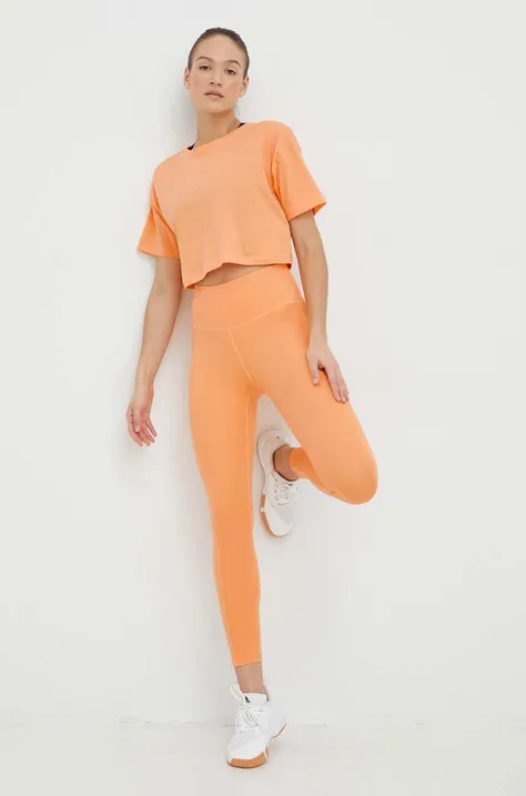 Majica kratkih rukava Roxy Essential x Mizuno za žene, boja: narančasta