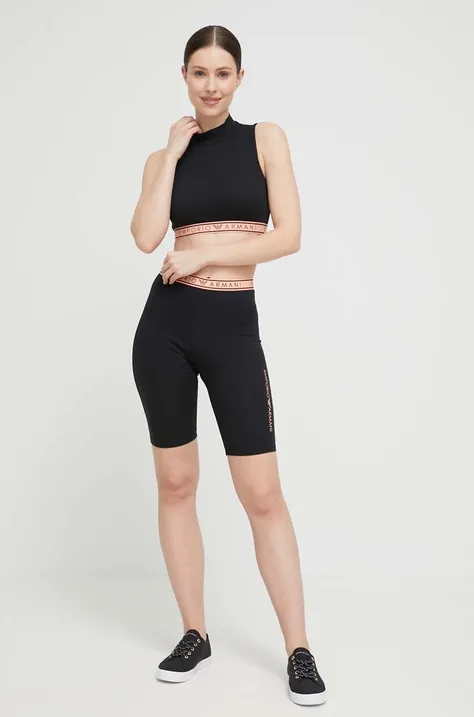 Top Emporio Armani Underwear za žene, boja: crna, s poludolčevitom