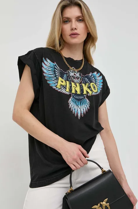 Βαμβακερό μπλουζάκι Pinko