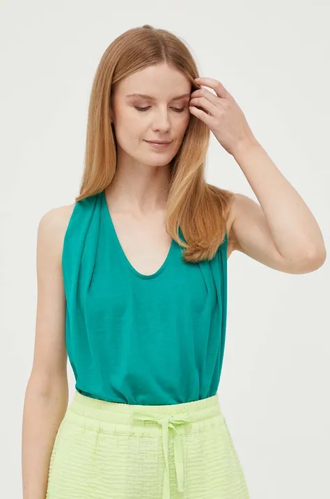Top United Colors of Benetton za žene, boja: zelena