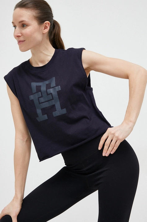 Tommy Hilfiger top női, sötétkék