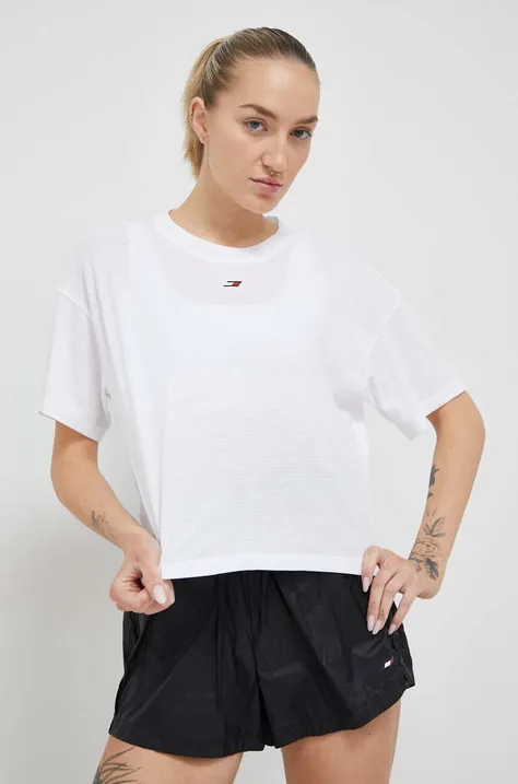 Majica kratkih rukava Tommy Hilfiger za žene, boja: bijela