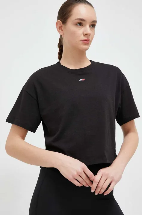 Μπλουζάκι Tommy Hilfiger χρώμα: μαύρο