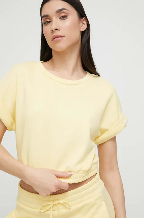 Homewear majica kratkih rukava United Colors of Benetton boja: žuta