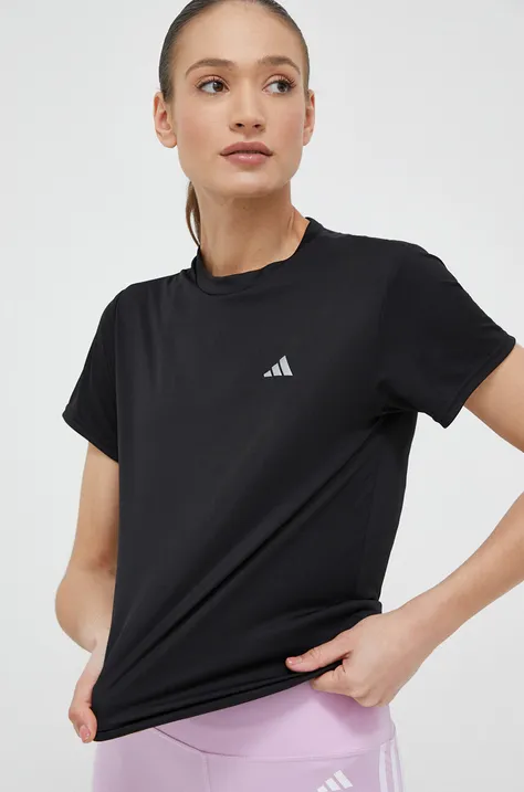 adidas Performance t-shirt do biegania Run It kolor czarny