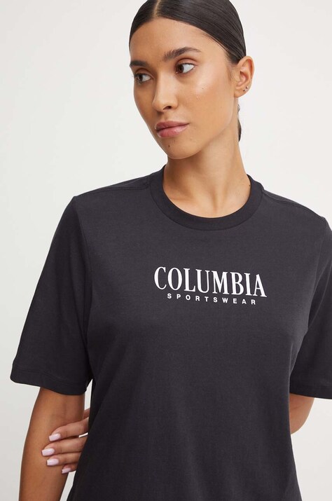 Хлопковая футболка Columbia цвет чёрный