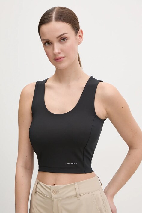 Columbia top sport Boundless Trek femei, culoarea negru, 2033471